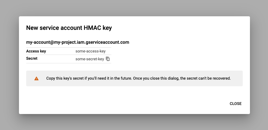 create hmac key